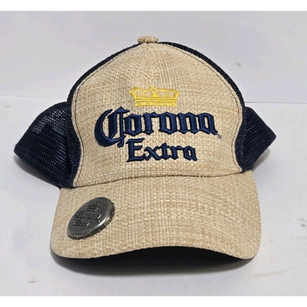 Corona Extra Hat Snapback Trucker Cap Bottle Opener Mesh Beer Alcohol‎